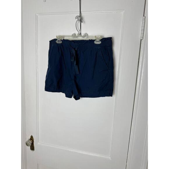 Loft Outlet Navy Blue Lightweight Relaxed Fit Pull On Cotton Chino Shorts Large - Picture 1 of 6